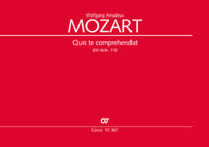 Parcourir les pages de Quis te comprehendat - MOZART - Partition