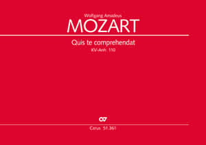Quis te comprehendat MOZART Partition