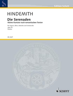 Die Serenaden, Opus 35 HINDEMITH Partition Musique de chambre vocale