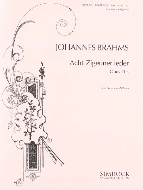 8 Zigeunerlieder Opus 103 Voix Grave BRAHMS Partition Mélodies