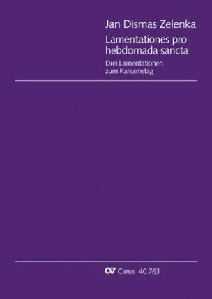 Lamentationes Pro Hebdomada Sancta Zwv 54 ZELENKA Partition Mélodies