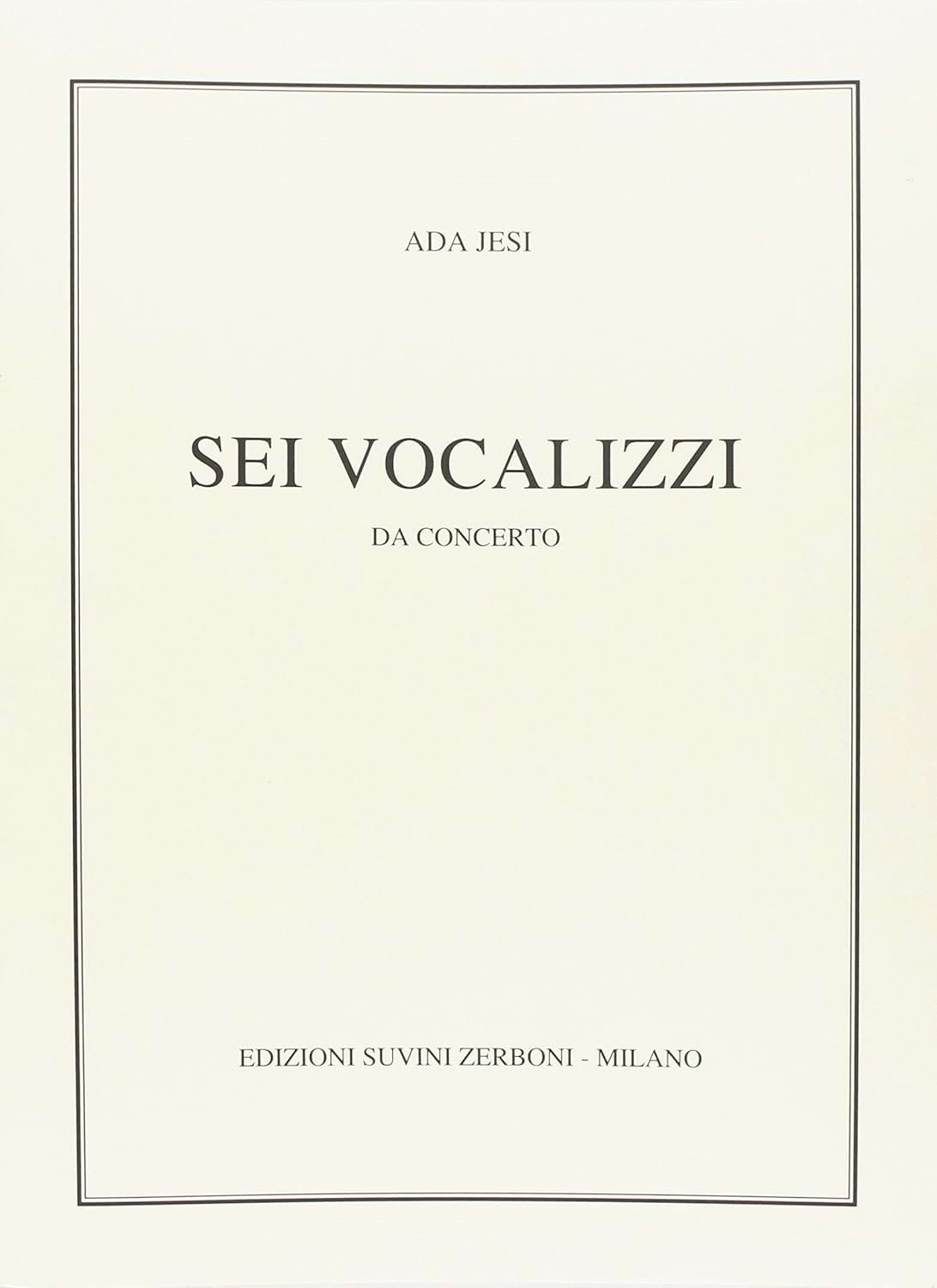 6 Vocalizzi da Concerto Ada Jesi Partition Mélodies
