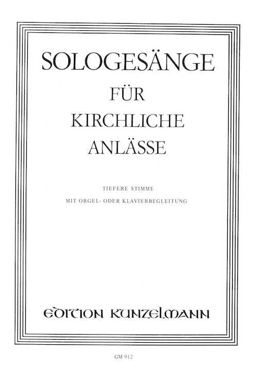Sologesänge Für Kirchliche Anlässe Partition Recueils