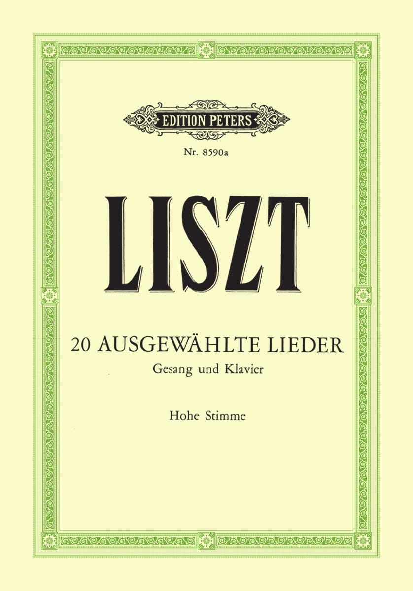20 Augewählte Lieder. Voix Haute LISZT Partition Mélodies