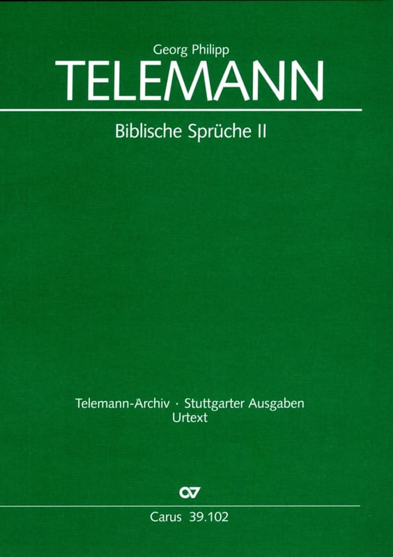 Biblische Sprüche 2 TELEMANN Partition Chœur