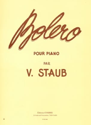 Boléro Victor Staub Partition Piano