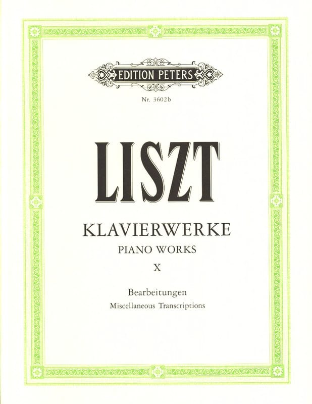 Klavierwerke Volume 10 LISZT Partition Piano