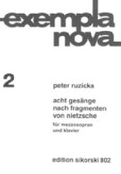 4 Gesänge Nach Fragmenten Von Nietzsche - Peter Ruzicka - Partition