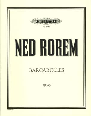 Barcarolles - Piano Ned Rorem Partition Piano
