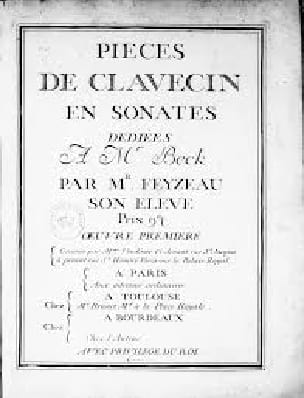 Pièces De Clavecin En Sonates Jean-Baptiste Feyzeau Partition Clavecin