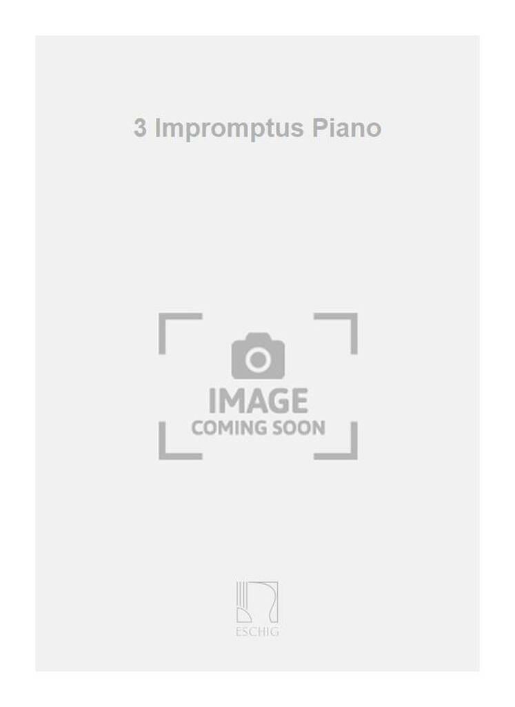 3 Impromptus Georges Auric Partition Piano