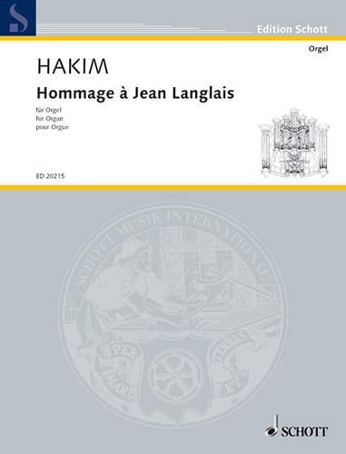 Hommage à Jean Langlais Naji Hakim Partition Orgue