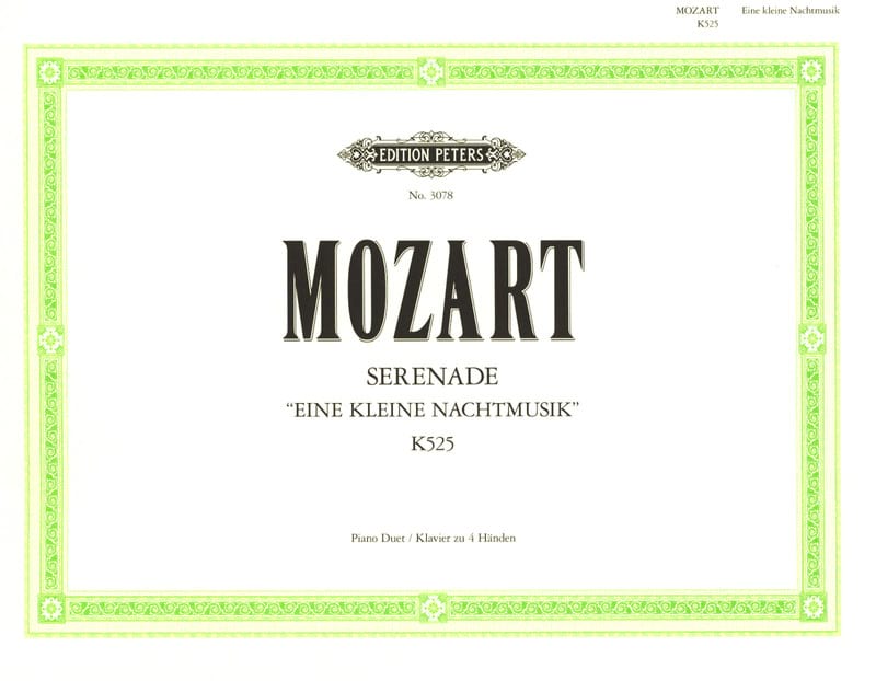 Eine Kleine NachtmusiKV KV 525. 4 Mains - MOZART - Partition - Piano