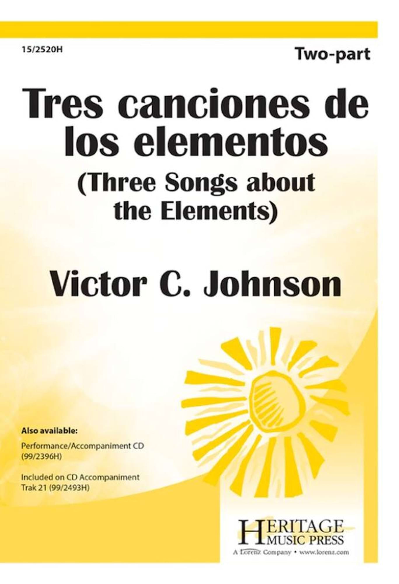 Tres Canciones de los elementos V.C. Johnson Partition Chœur