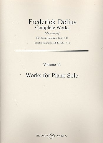 Works For Piano Solo Ga 33 Frederick Delius Partition Piano