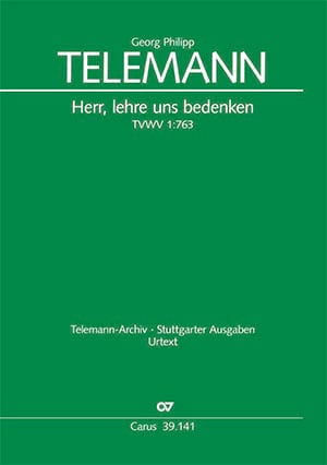 Herr, lehre uns bedenken TVWV 1:763 TELEMANN Partition Chœur