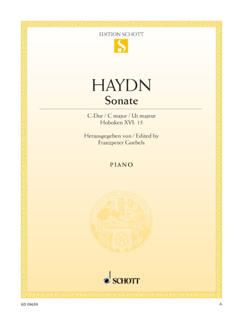 Sonata C Major Hob. XVI:15 Joseph Haydn Partition