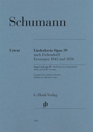 Liederkreis Opus 39 - Voix Moyenne SCHUMANN Partition Mélodies