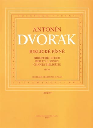 Biblische Lieder Opus 99. DVORAK Partition Mélodies