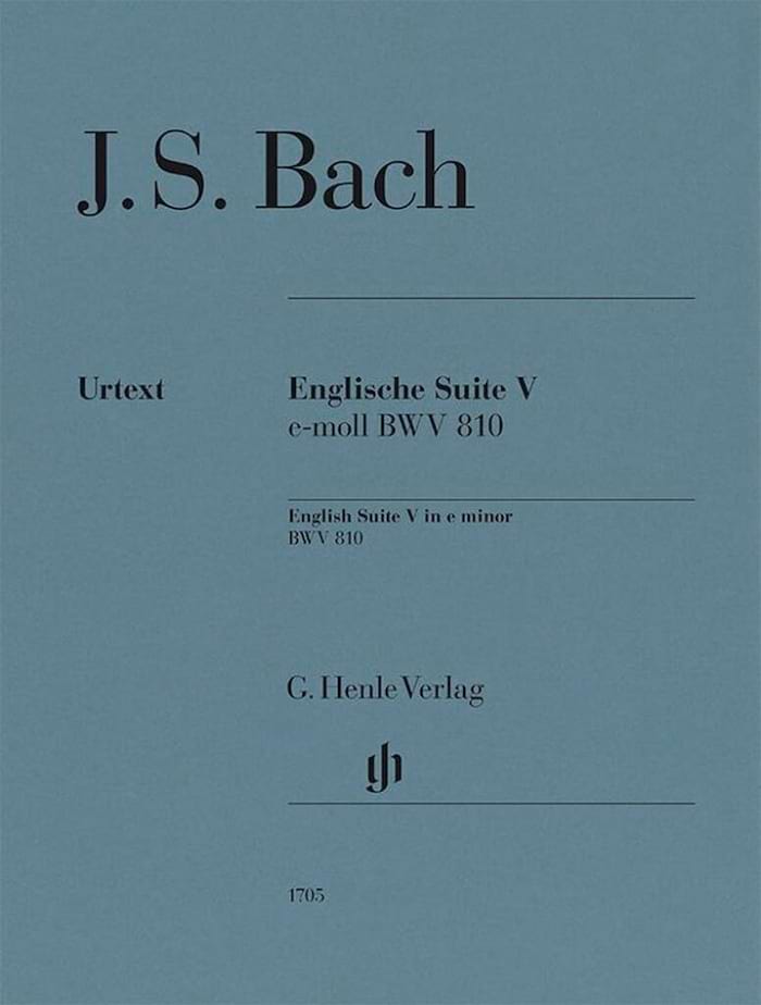 Suites Anglaises n°5 BWV 810 BACH Partition Piano