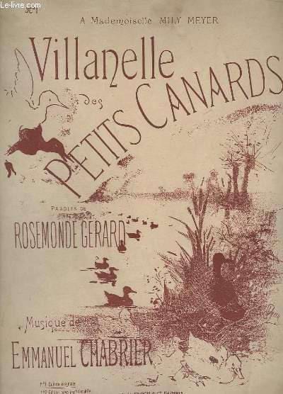 La Villanelle des Petits Canards CHABRIER Partition Mélodies