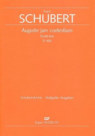 Auguste Jam Coelestium D 488. Conducteur SCHUBERT Partition Duos