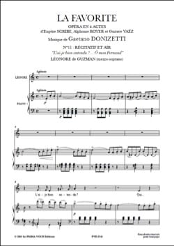 O mon Fernand. La Favorite DONIZETTI Partition Opéras