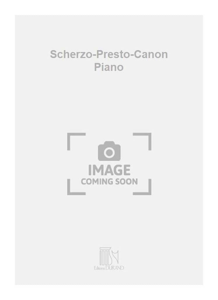 Scherzo, Presto Passionato et Canon SCHUMANN Partition Piano