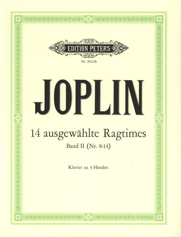 Ragtimes Volume 2. 4 Mains - JOPLIN - Partition - Piano