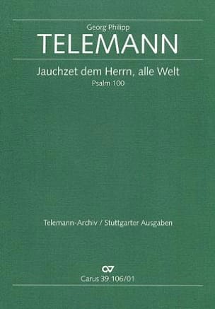 Jauchzet Dem Herrn, Alle Welt Tvwv 7-20. Conducteur - TELEMANN