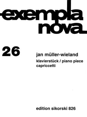 Klavierstück / Capriccetti Jan Müller-Wieland Partition Piano
