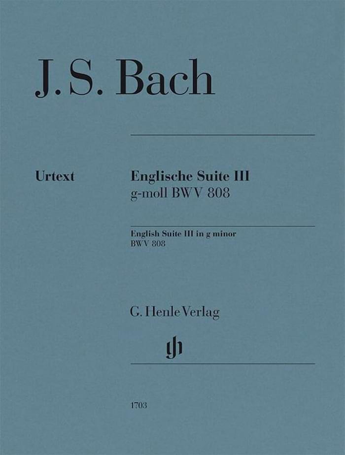 Suites Anglaises n°3 BWV 808 BACH Partition Piano