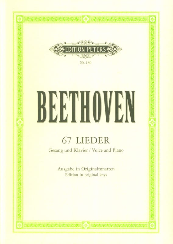 67 Lieder BEETHOVEN Partition Mélodies