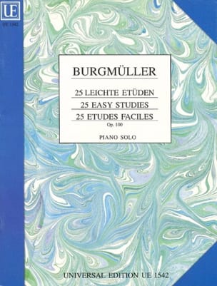 25 Leichte Etüden. Opus 100 Frédéric Burgmuller Partition Piano