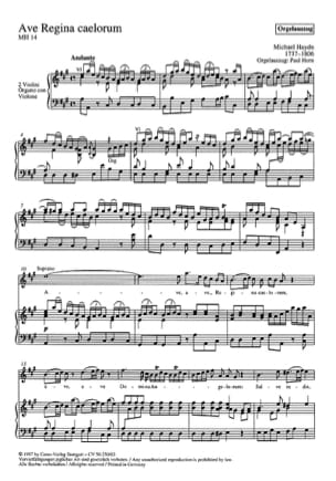 Ave Regina Caelorum Mh 14 - Michael HAYDN - Partition