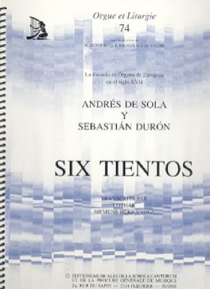 6 Tientos De Sola / Duron Partition Orgue