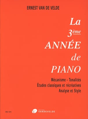 La 3ème année de piano VAN DE VELDE Partition Piano