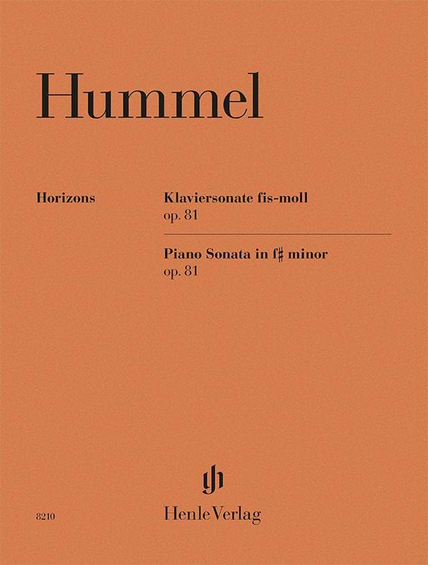 Sonate pour piano fa dièse mineur op.81 - Johann Nepomuk Hummel