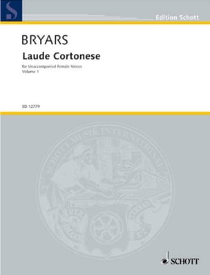 Laude Cortomese. Volume 1 Gavin Bryars Partition Chœur