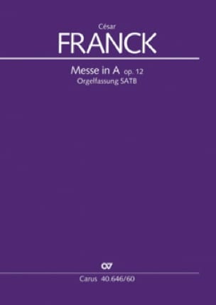 Messe La majeur Opus 12. Choeur seul FRANCK Partition Chœur