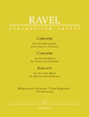 Concerto pour la main gauche. 2 pianos - RAVEL - Partition - Piano