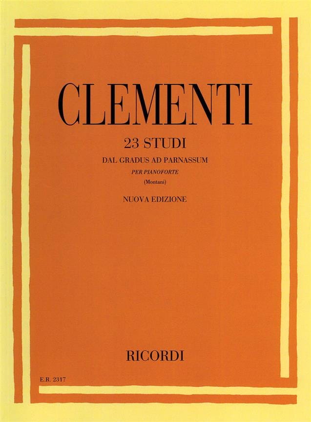 23 Etudes Du Gradus Ad Parnassum CLEMENTI Partition Piano