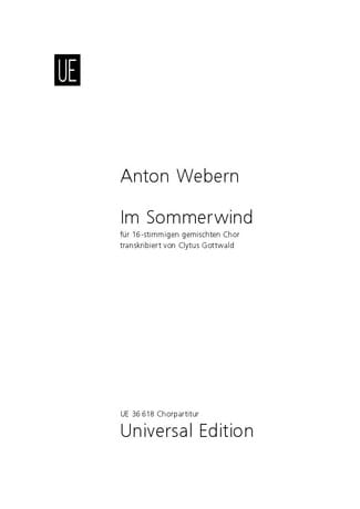 Im Sommerwind, pour choeur 16 voix WEBERN Partition Chœur