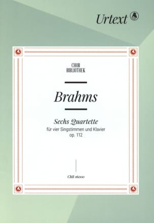 6 Quatuors Opus 112 BRAHMS Partition Chœur