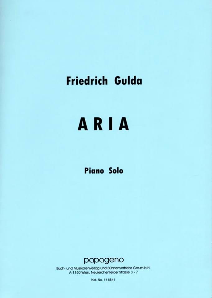 Aria Friedrich Gulda Partition Piano