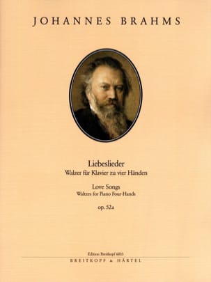 Liebeslieder Opus 52a. 4 Mains BRAHMS Partition Piano