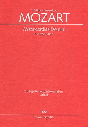 Misericordia Domini KV 222 205a. Conducteur MOZART Partition Chœur