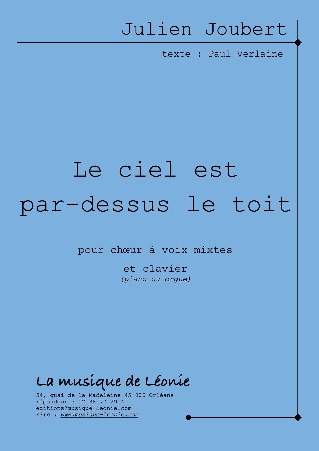 Le ciel est par-dessus le toit Julien Joubert Partition