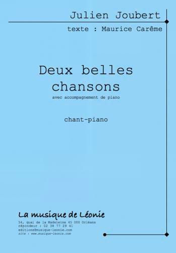 Deux belles chansons Julien Joubert Partition