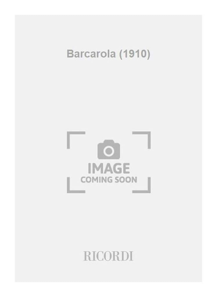 Barcarola 1910 - Alfredo Casella - Partition - Piano